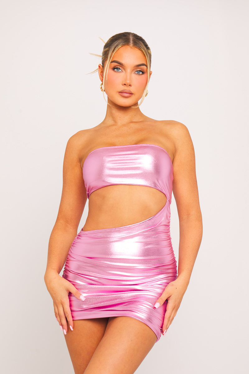 pink bandeau mini dress ASOS Design - Bandeau Mini Dress - Women - Polyester/Elastane - 10 US