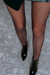 Black Diamante Detail Fishnet Tights