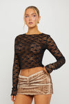 Brown Faux Fur Ruched Bodycon Mini Skirt