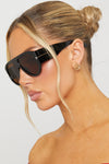 Black/Brown Pilot Aviator Sunglasses