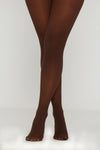 Brown Opaque High Rise Tights