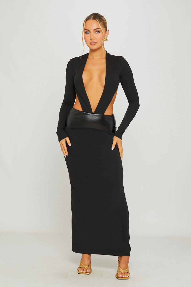 Long Sleeve Plunge Dresses Long Sleeve Plunge Dresses