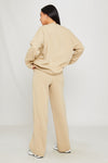 Stone Knit Oversized Swirl Detail Sweater & Joggers Co-Ord