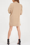 Camel Oversized Sweater Dress