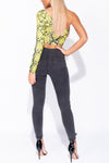 Washed Black Ripped High Waisted Skinny Jeans