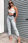 White Satin Ruched Tie Front Crop Top