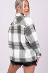 Khaki Check Oversized Shacket
