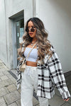 Black Check Oversized Shacket