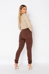 Brown Pocket Detail Cargo Utility Trousers
