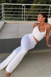 White Drawstring Tie Up Top & Trousers Set