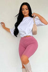 Pink Basic Cycling Shorts