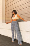 White Ribbed Plunge Neck Collared Crop Top