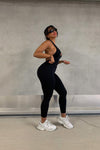 Black Halterneck Ruched Backless Jumpsuit