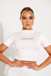 White Chrome Archive Mini Skirt & Crop Top Co-Ord