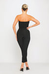 Black Basic Sleeveless Bandeau Tube Jumpsuit