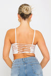 White Floral Lace Bustier Corset Crop Top