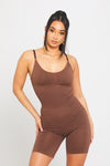 Brown Sculpting Seamless Adjustable Playsuit