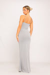 Light Grey Spaghetti Strap Maxi Dress