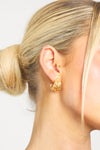 Gold Layered Spiral Hoop Earrings